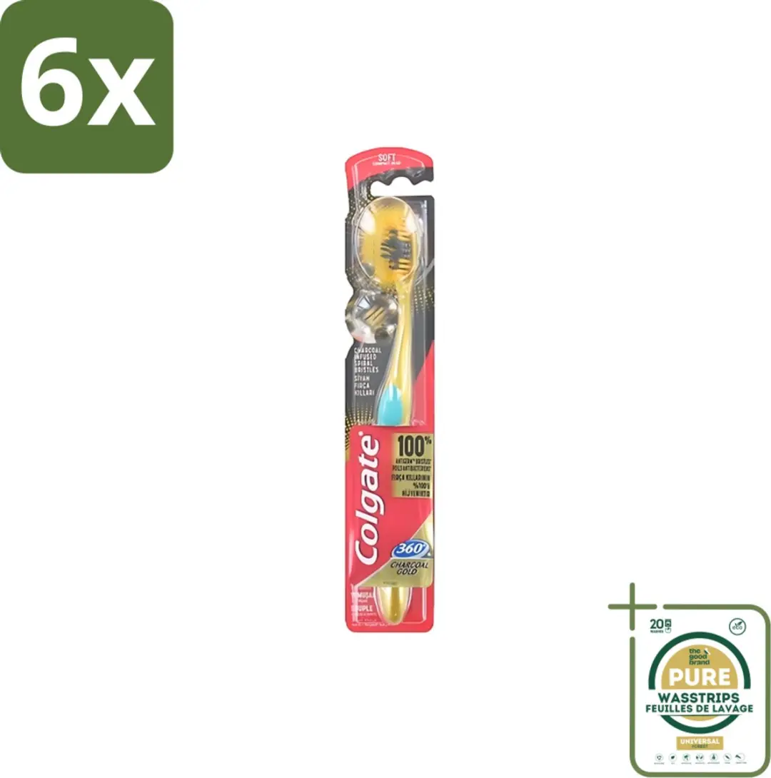 Colgate 360 Charcoal Gold Soft Tandenborstel
