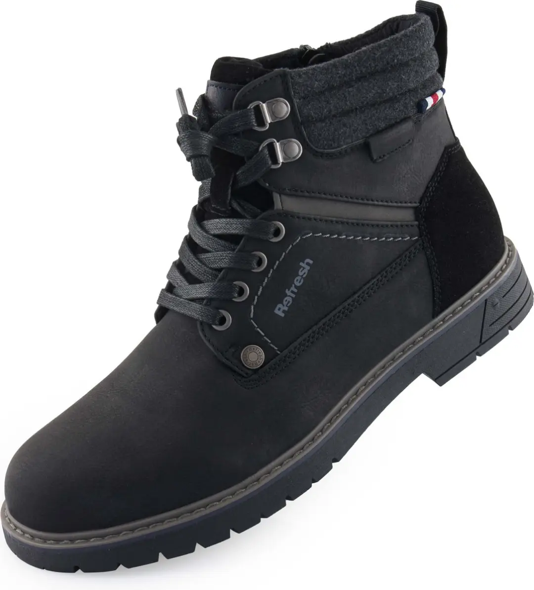 Refresh Herenschoenen Zwart Enkellaarzen 42