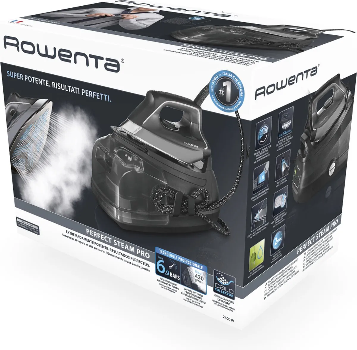 Rowenta Perfect Steam Pro DG8622F0 Stoomgenerator - 2400W - 1100ml