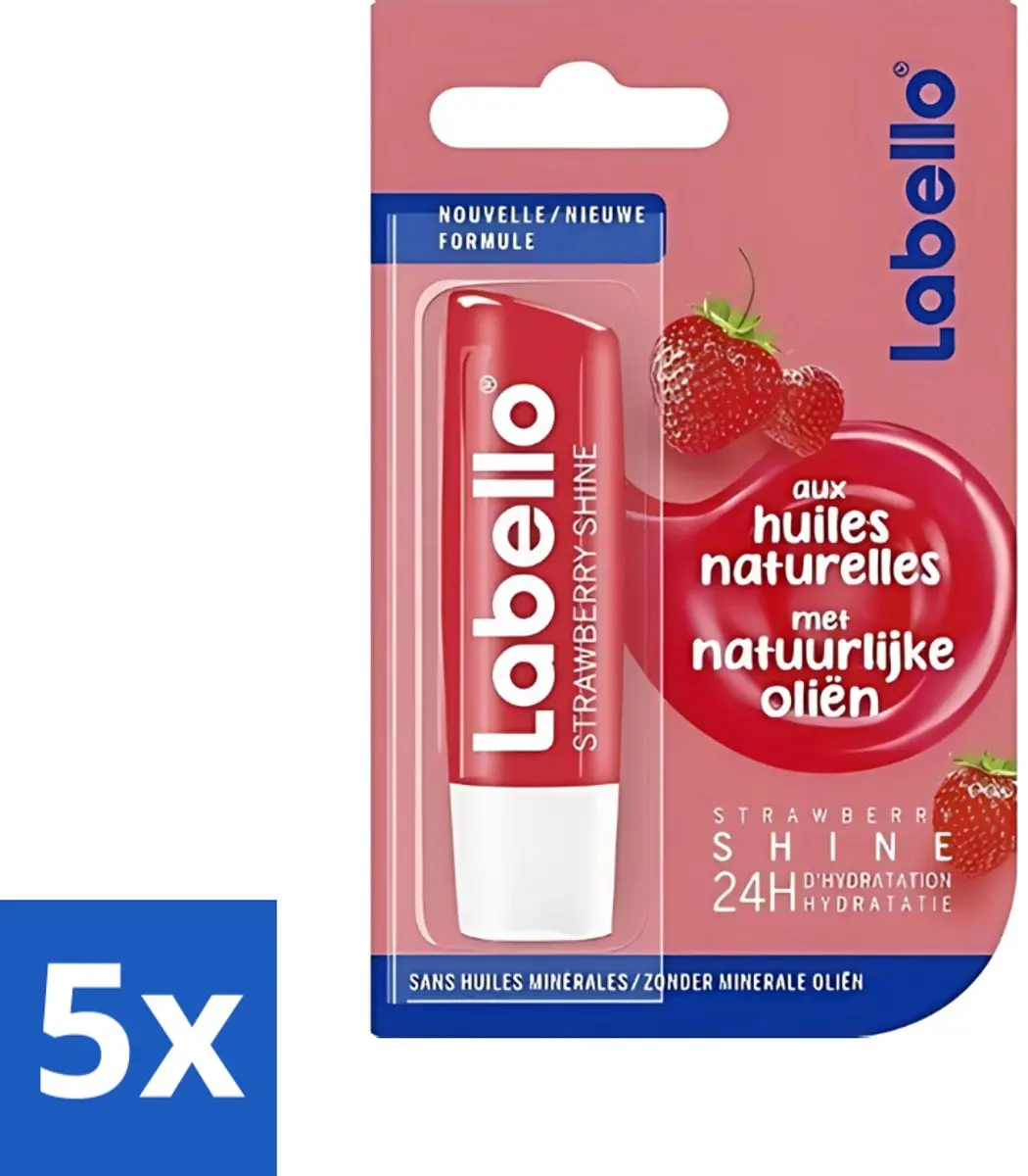 Labello Fruity Shine Strawberry Lippenbalsem 5.5ml