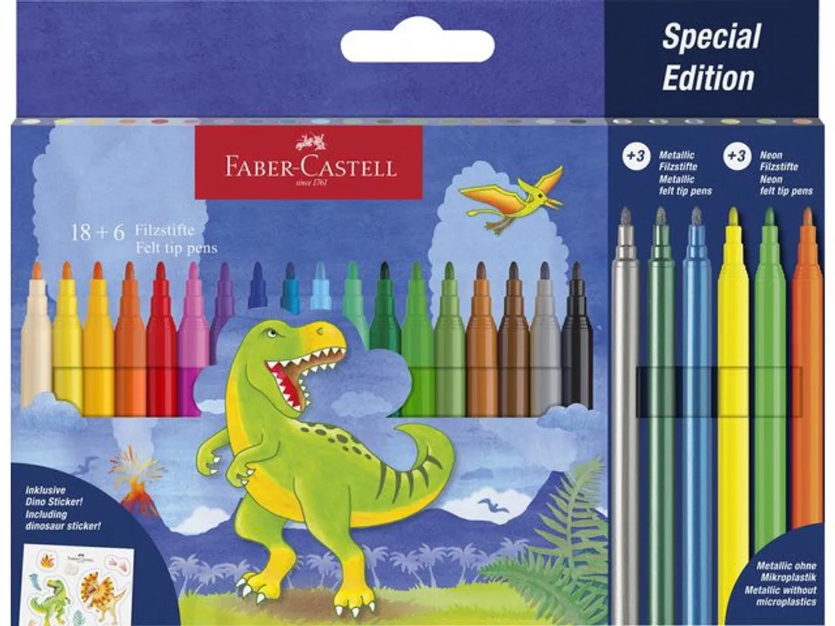 Faber-Castell Dino Viltstiften FC-554222 - 24 Stuks