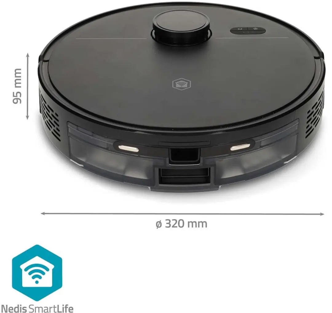 Nedis SmartLife WIFIVCL10CBK Robotstofzuiger - 4500 Pa - Zwart