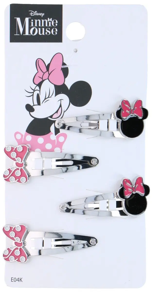 Disney Minnie Mouse Haarclips - 4 Stuks - Meerkleurig