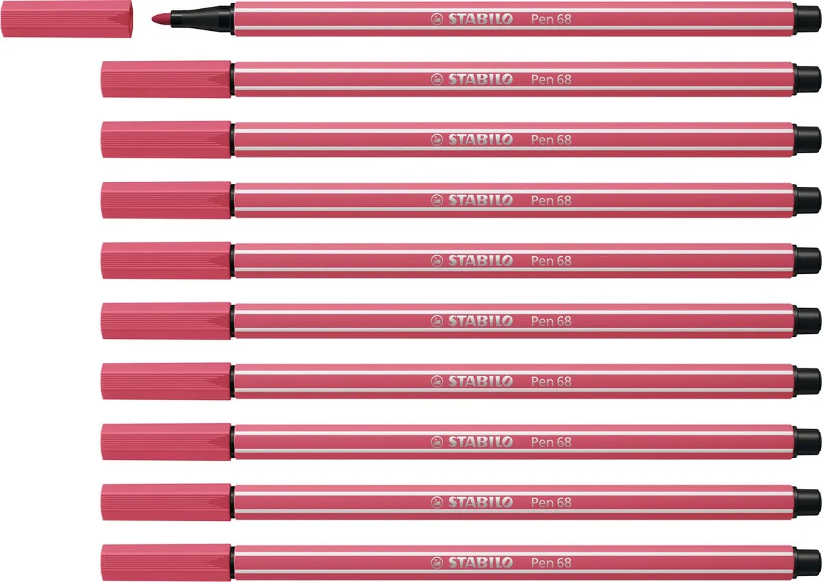 STABILO Pen 68 Premium Viltstift Aardbeienrood