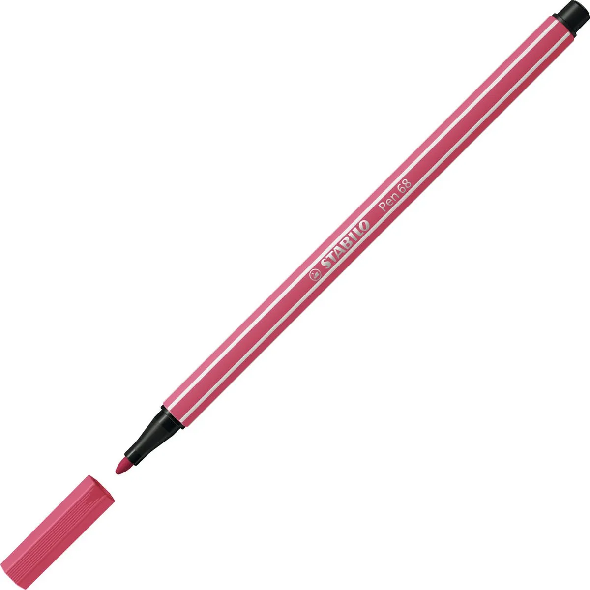 STABILO Pen 68 Premium Viltstift Aardbeienrood - 10 Stuks