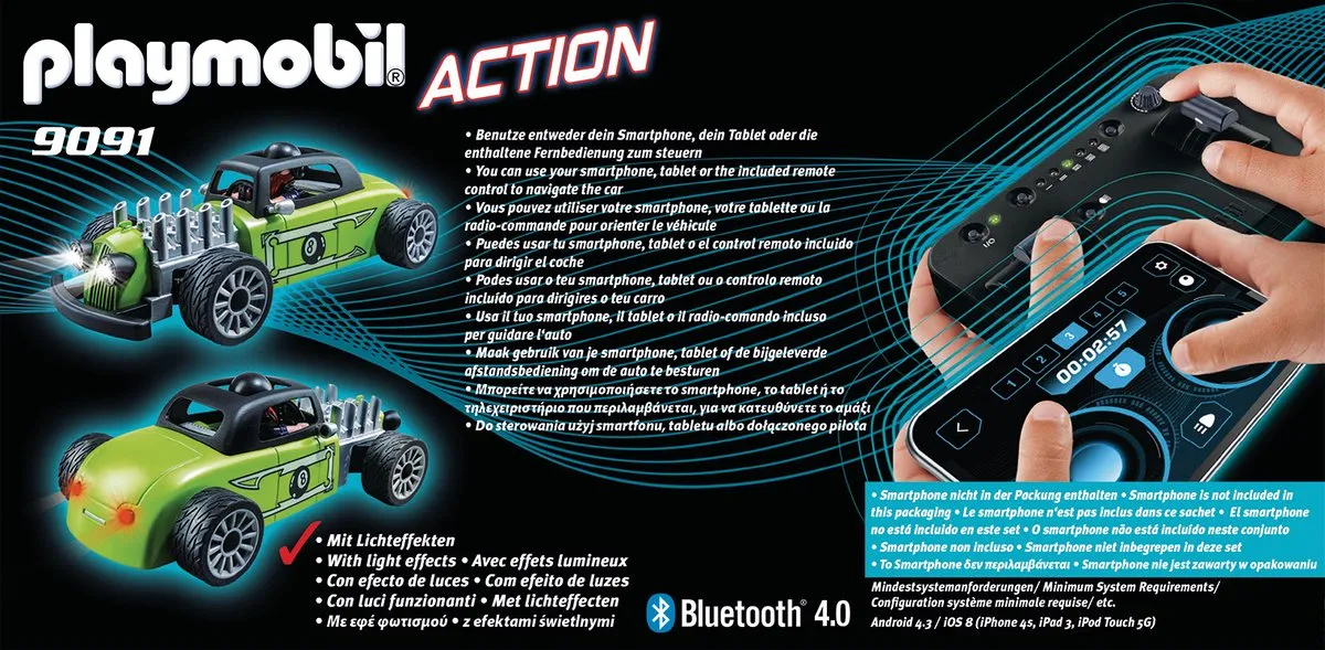 Playmobil RC Hot Rod Racer 9091 - Blauw