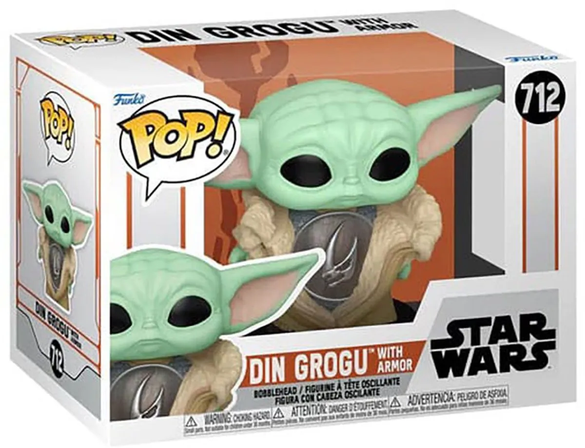 Funko Pop Star Wars Din Grogu met Harnas #712 - Multicolor