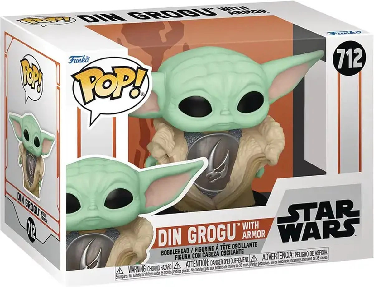 Funko Pop Star Wars Din Grogu met Harnas #712 - Multicolor