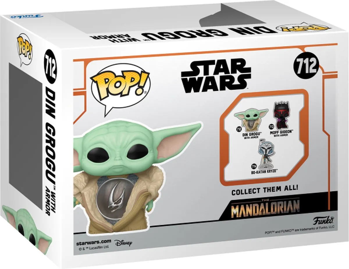 Funko Pop Star Wars Din Grogu met Harnas #712 - Multicolor
