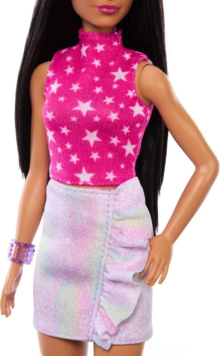 Barbie Fashionista Rock Pink Modepop - Metallic
