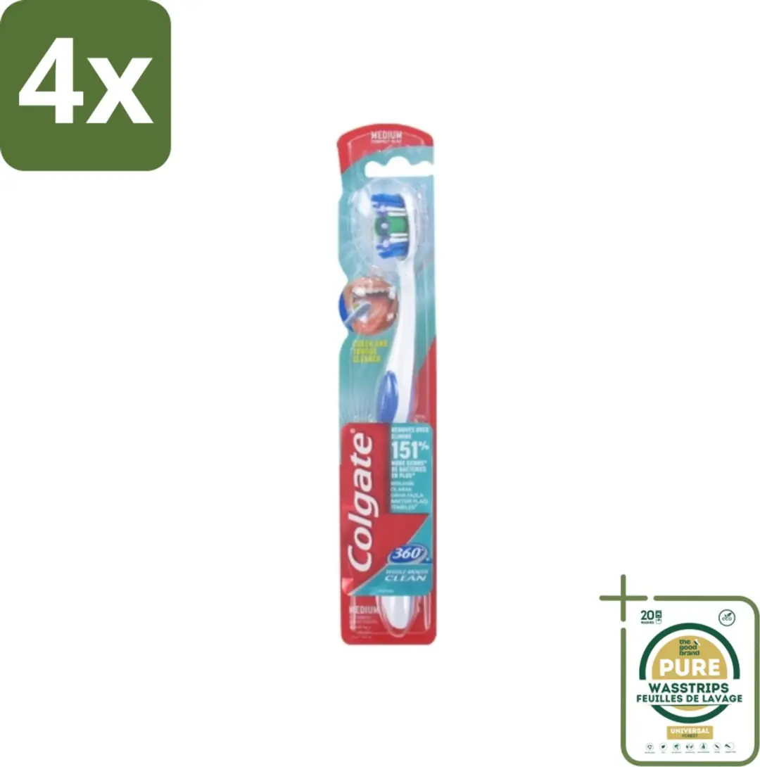 Colgate 360 Whole Mouth Clean Medium Tandenborstels
