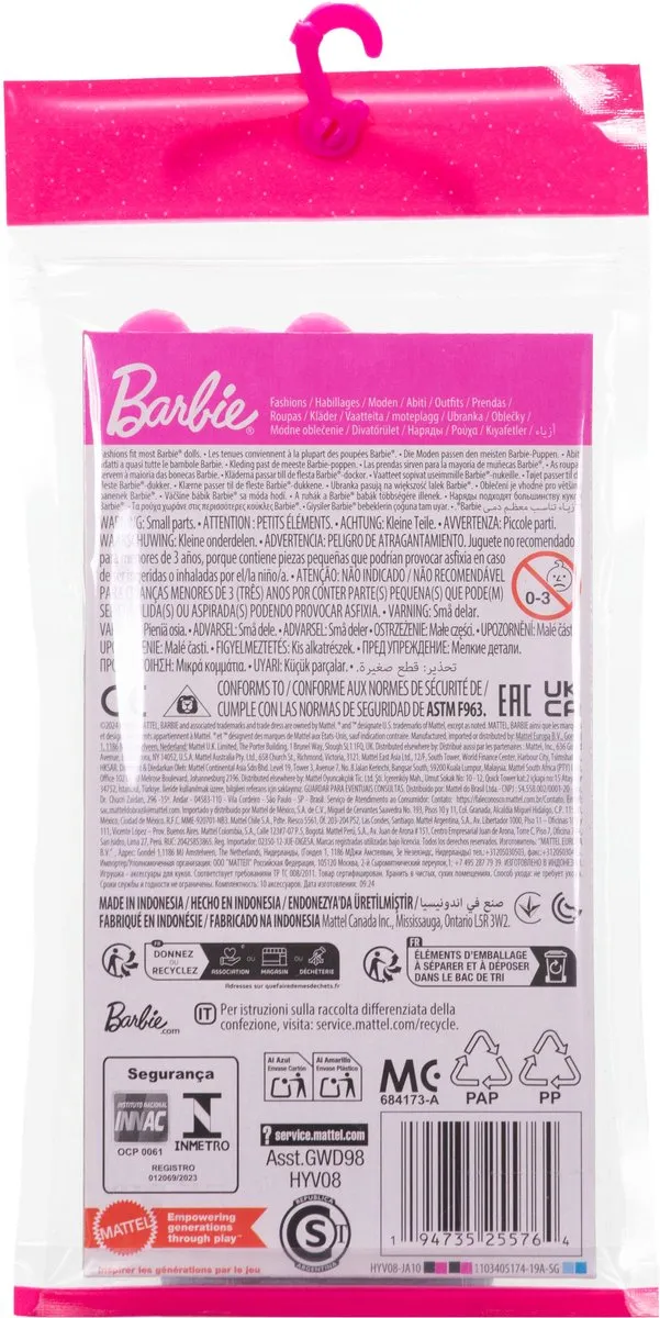 Barbie Fashions Poppetje 177,8mm - Meerkleurig