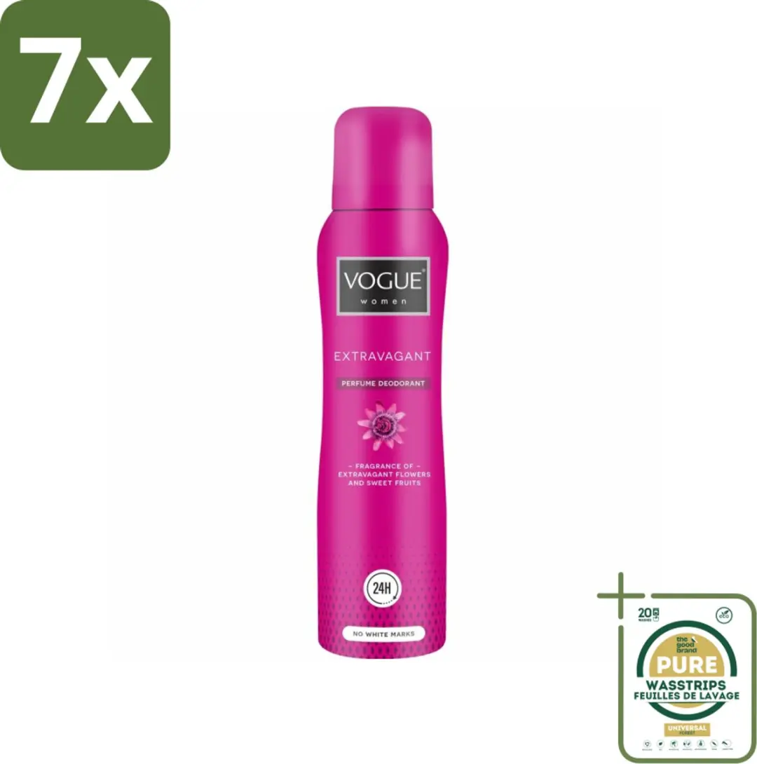 Vogue Women Extravagant Parfum Deodorant 150ml - 7 Stuks