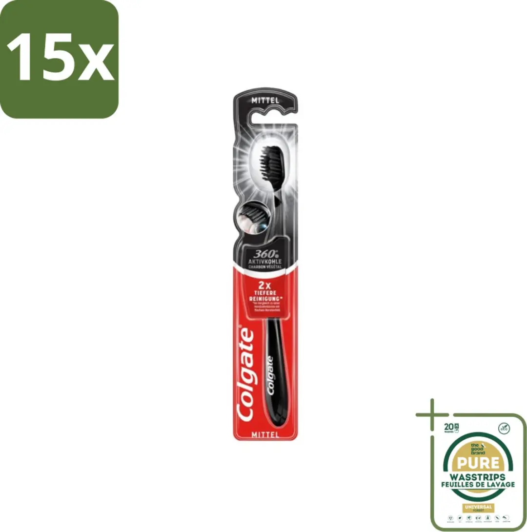 Colgate Tandenborstel 360 Charcoal Black