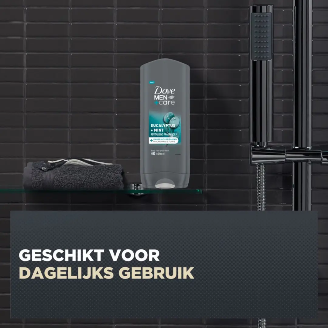 Dove Men+ Care Douchegel Eucalyptus & Mint 800ml - 2 Stuks