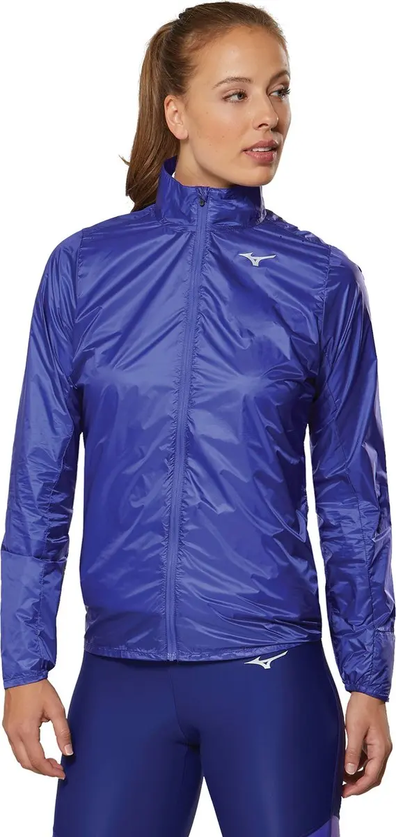 Mizuno Aero Sportjas Vrouwen - Maat M - Blauw/Paars