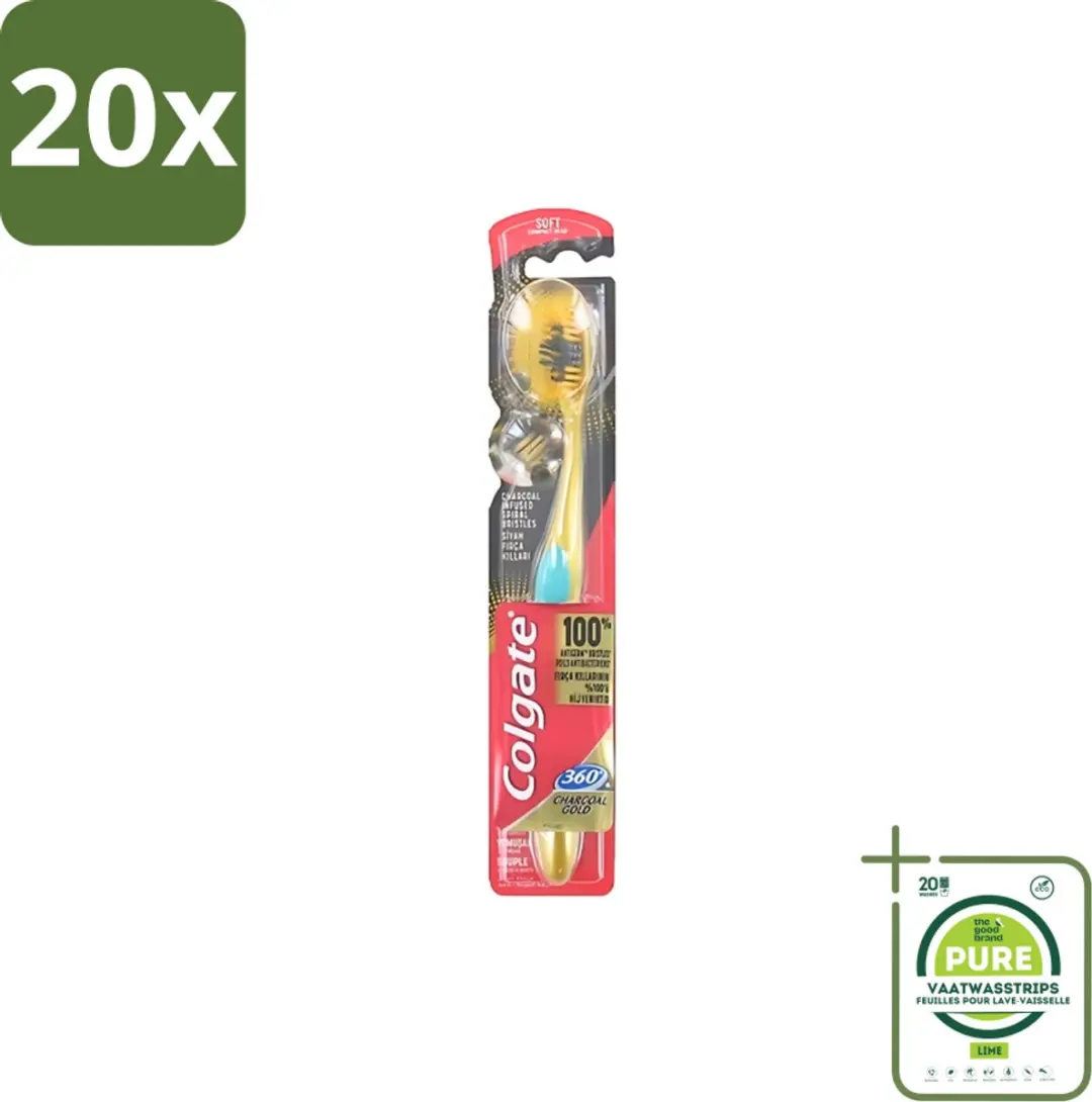 Colgate 360 Charcoal Gold Soft Tandenborstel