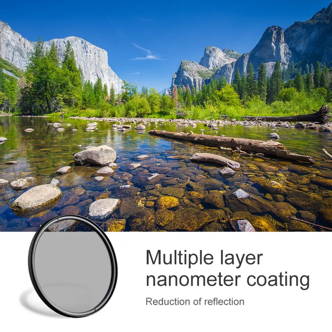 K&F Concept 55mm CPL Polarisatiefilter HMC - Zwart