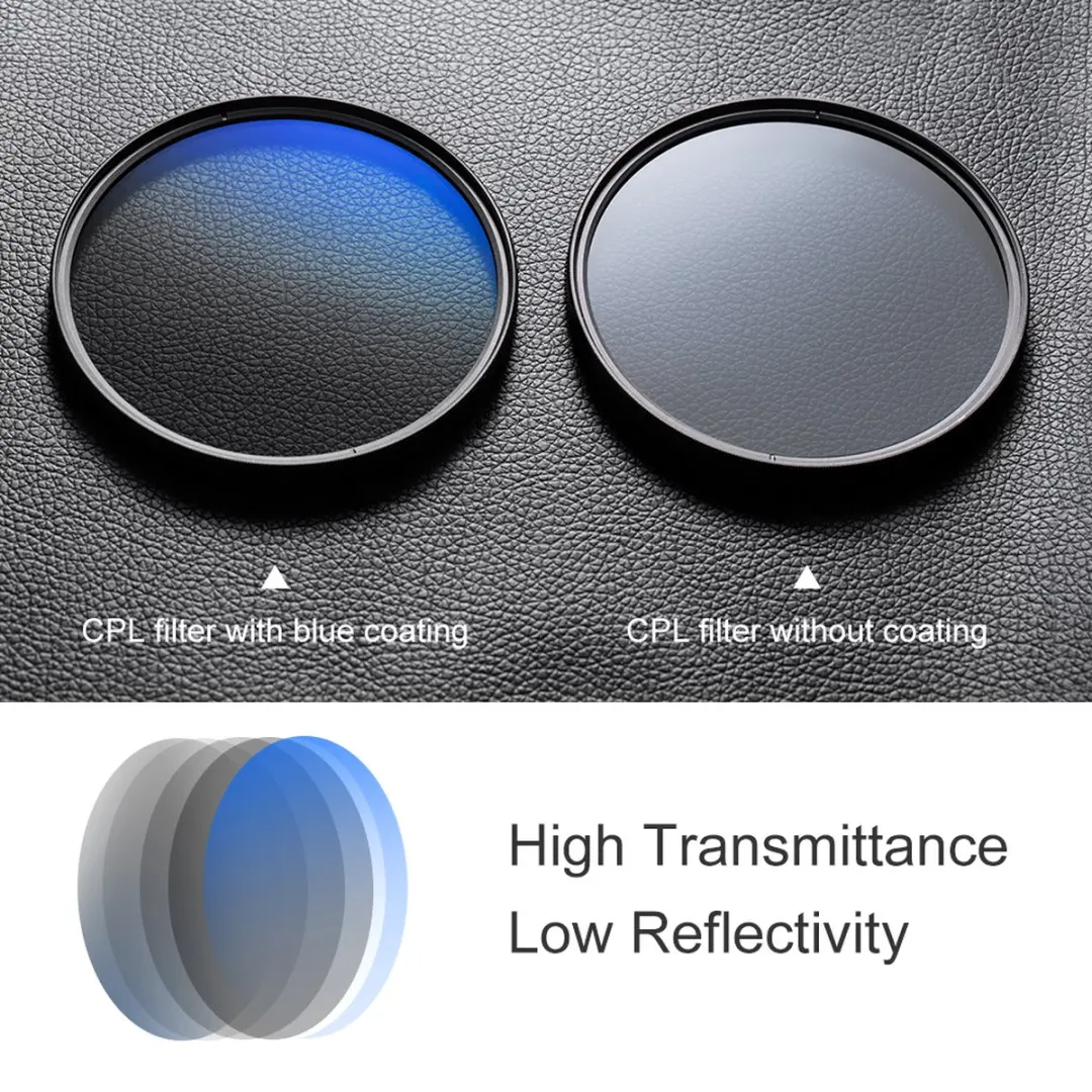 K&F Concept 55mm CPL Polarisatiefilter HMC - Zwart