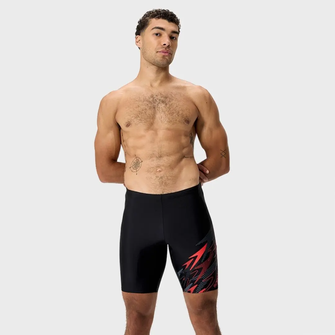 Speedo Medley Logo Jammer Heren XXL - Zwart/Rood