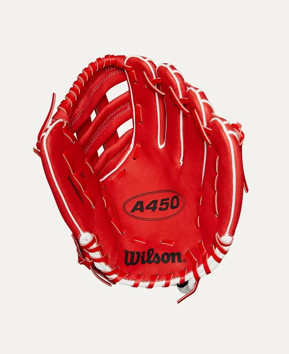 Wilson A450 Baseball Handschoen - 11" - Rood/Wit
