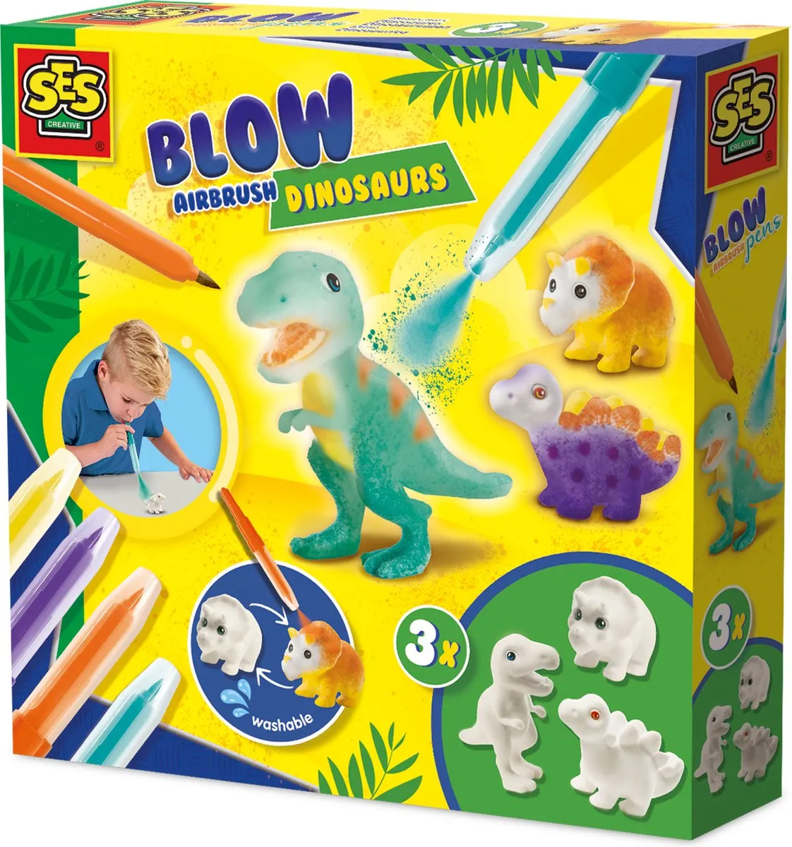 SES Creative Blaasstiften Dinosaurussen Knutselset