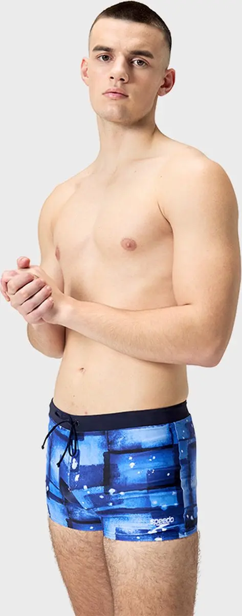 Speedo heren aquashort valmilton eco check blauw