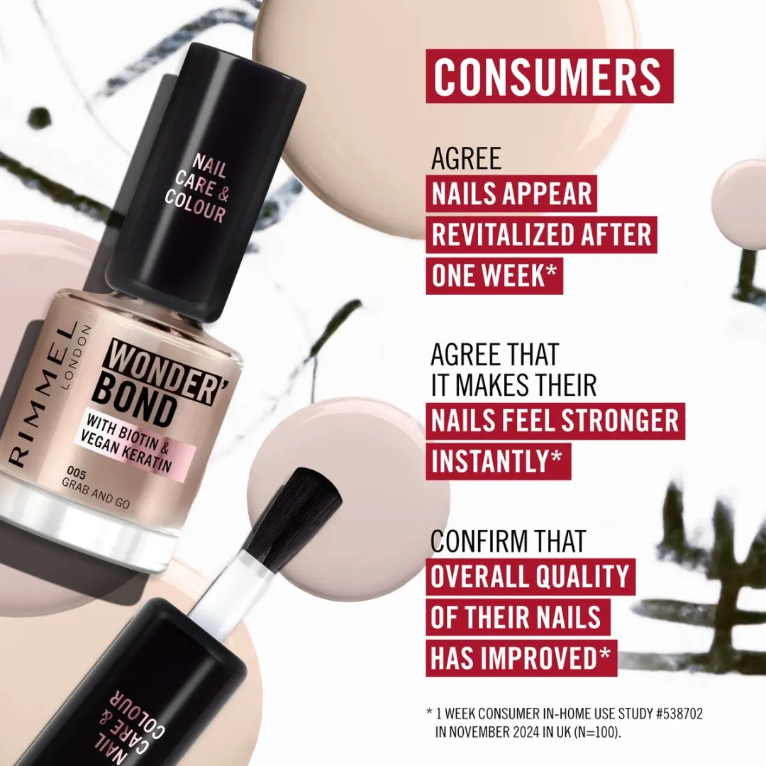 Rimmel London Wonder'bond Care+Color Nagellak 005 Nude - 12ml