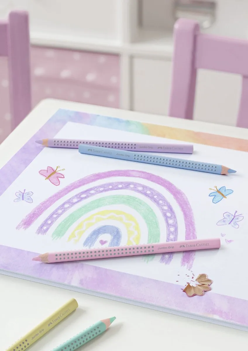 Faber-Castell Jumbo Grip Pastel Potloden 5 Stuks - afbeelding 6 van 6