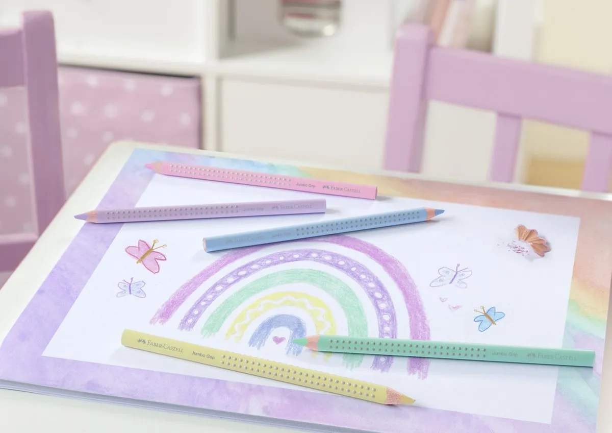 Faber-Castell kleurpotloden -Jumbo Grip - pastel kleuren - 5 stuks - FC-110991