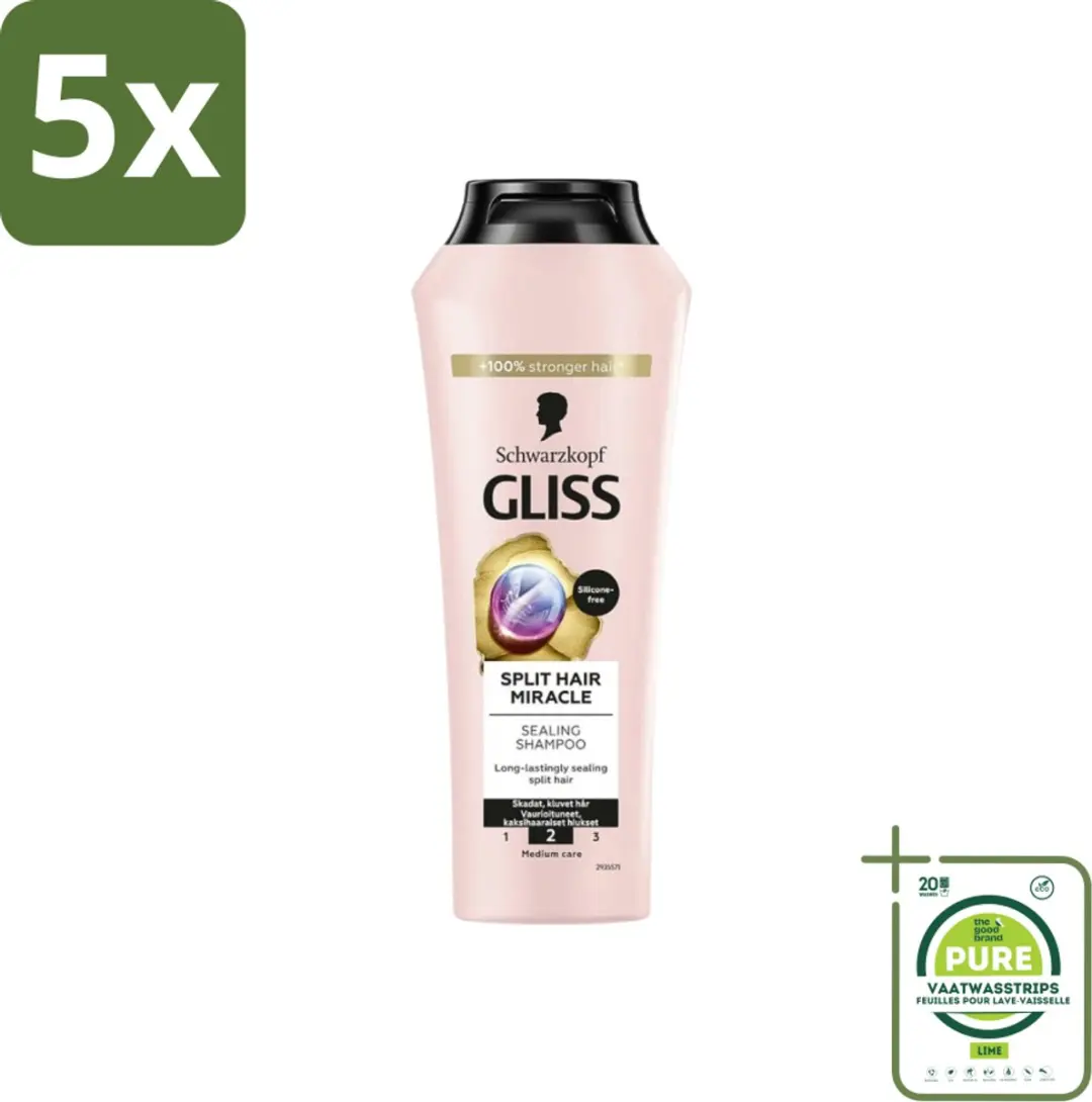 Gliss Kur Split Hair Miracle Shampoo 2000ml - 5x400ml