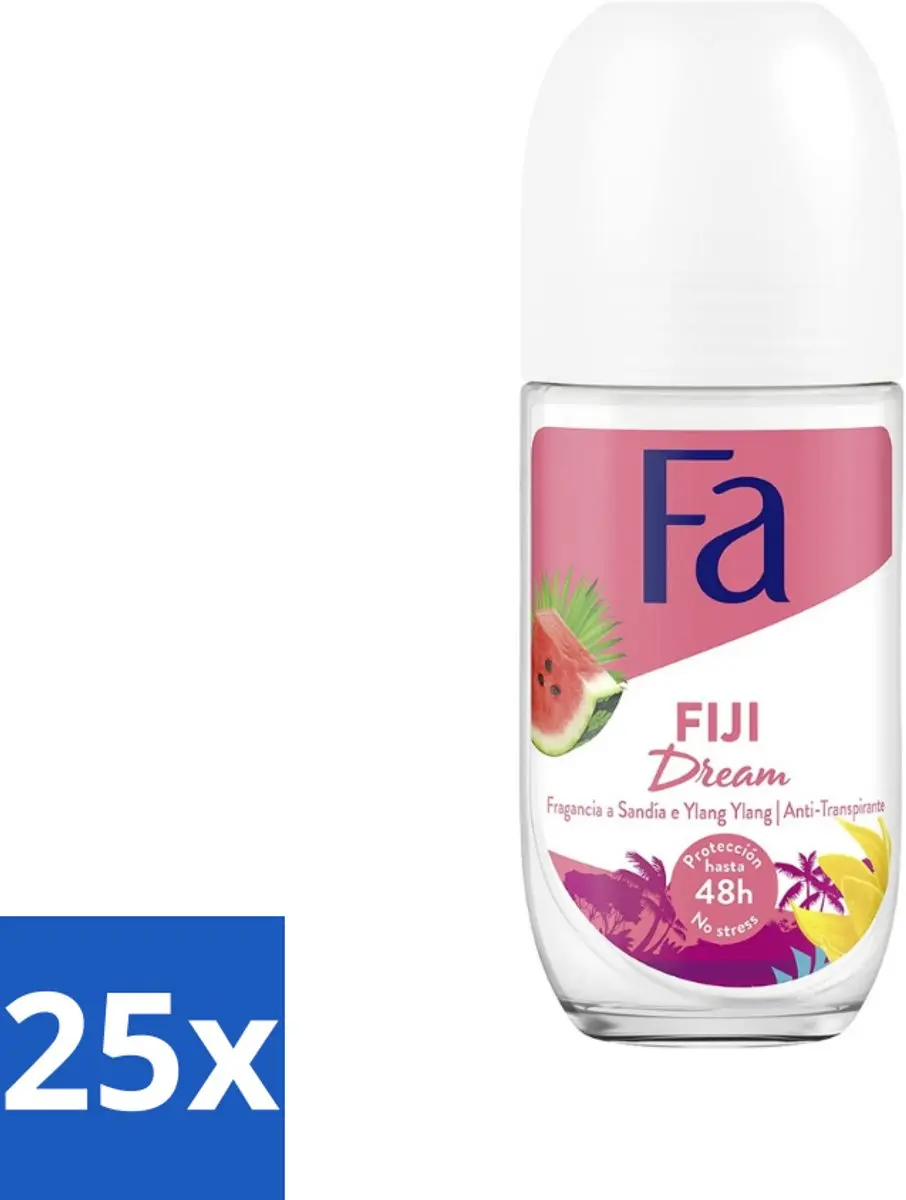 Fa Deodorant Roller Fiji Dream Watermeloen & Ylang Ylang 50ml