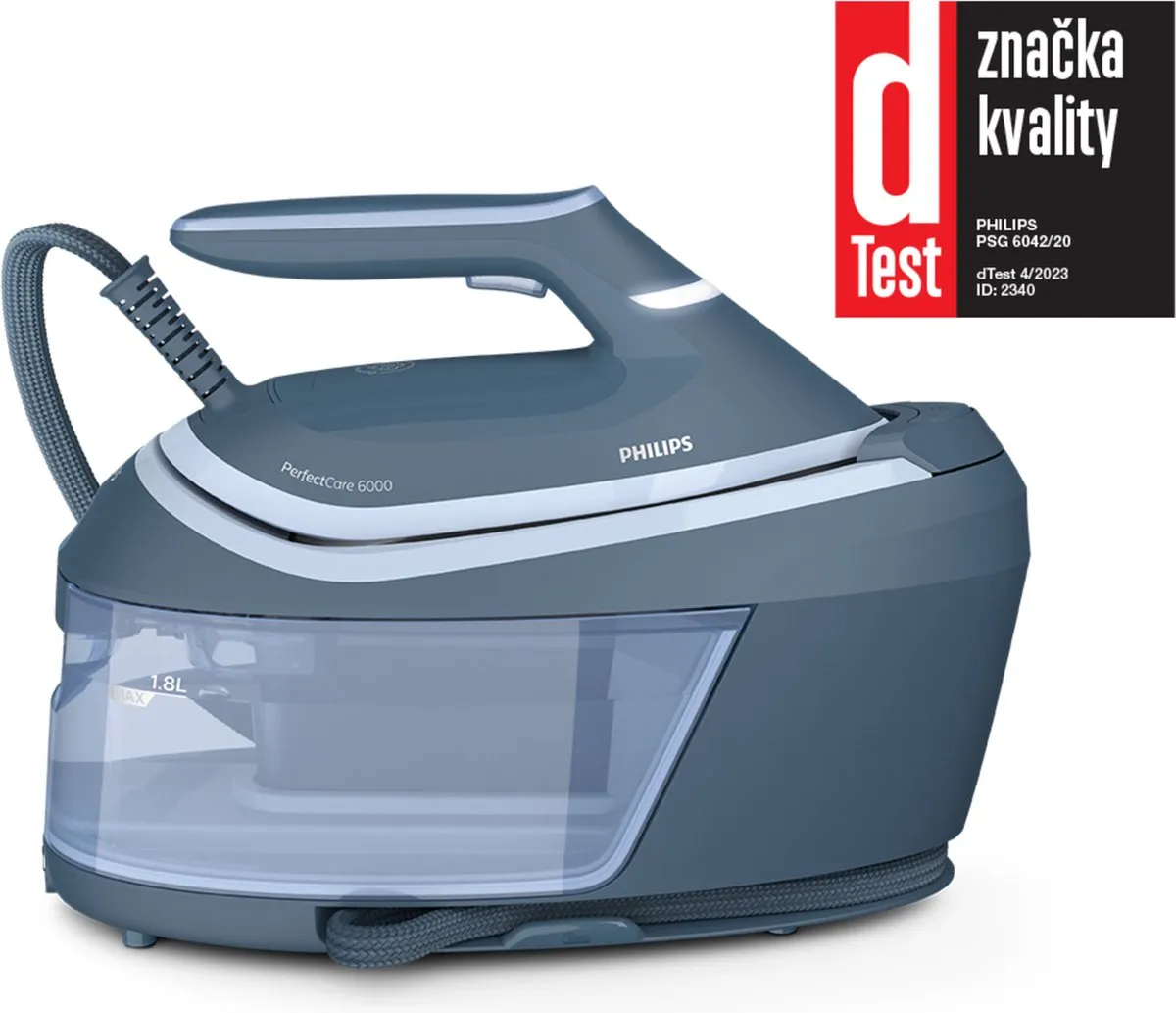 Philips 6000 Series PSG6042-20 Stoomstrijkijzer - 2400W - 1,8L - Blauw