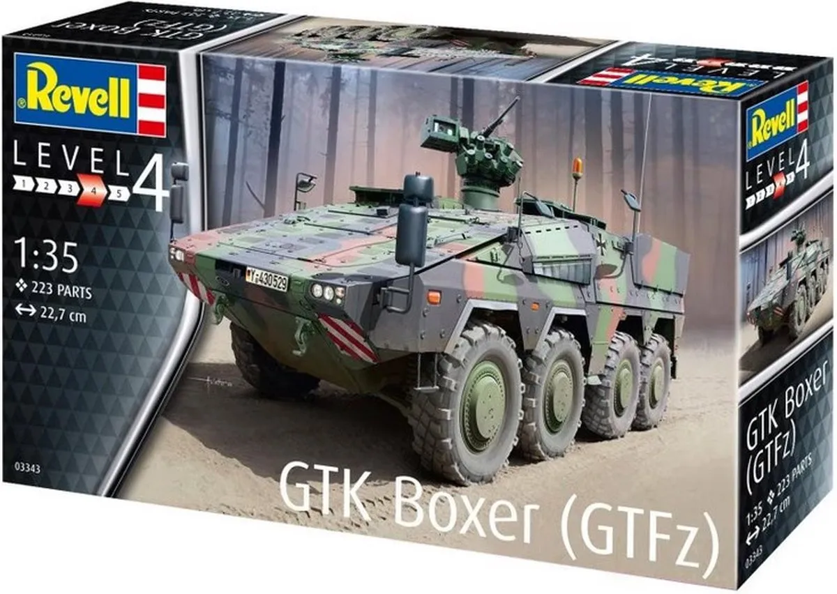 Revell 03343 GTK Boxer GTFz Militaire Voertuigen Modelbouwpakket 1:35 - Rood