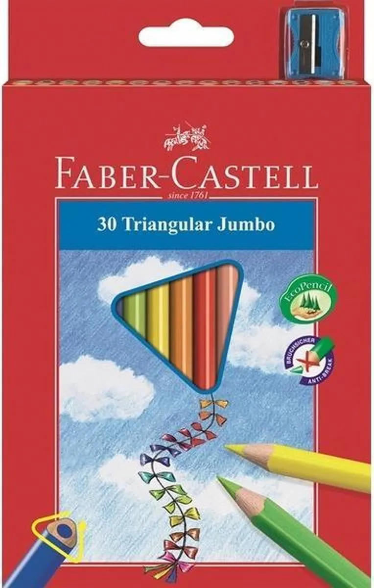 Faber-Castell Jumbo Driekantig Kleurpotloden 30 Stuks