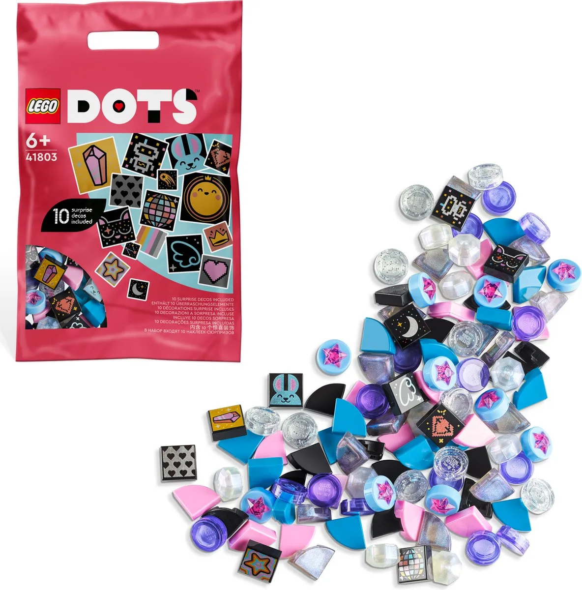LEGO DOTS Serie 8 Glitters en Glans Set 41803 - 10 Stuks