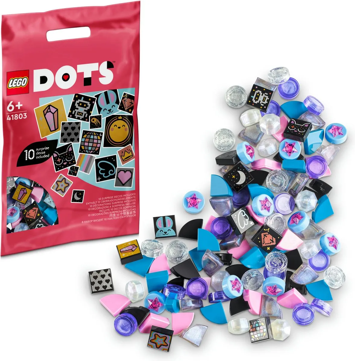 LEGO DOTS Serie 8 Glitters en Glans Set 41803 - 10 Stuks - afbeelding 6 van 6