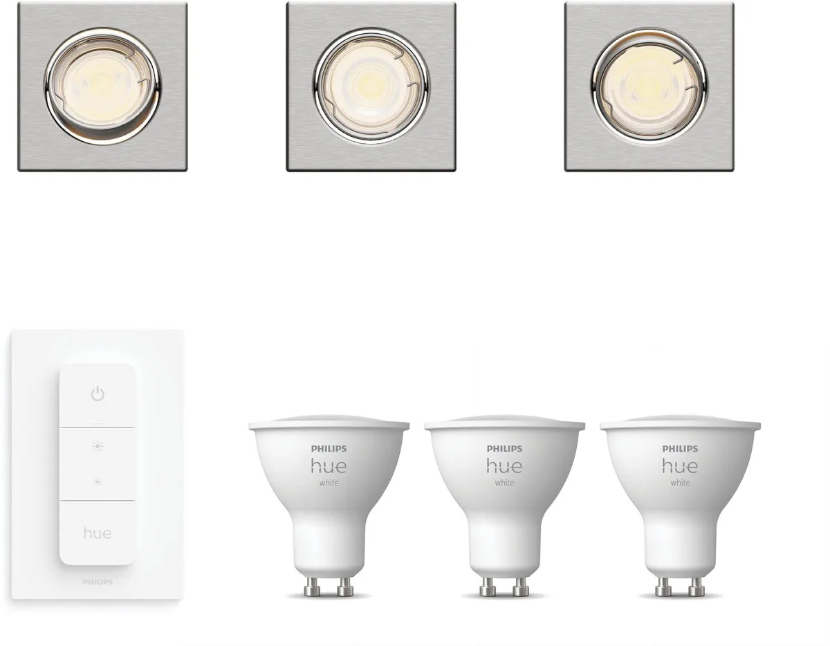 Philips Hue Peridot Set 3 Inbouwspots Nikkel