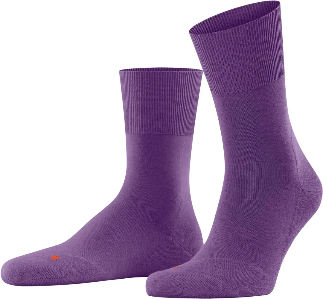 FALKE Run eenkleurig katoen functioneel materiaal sokken unisex paars