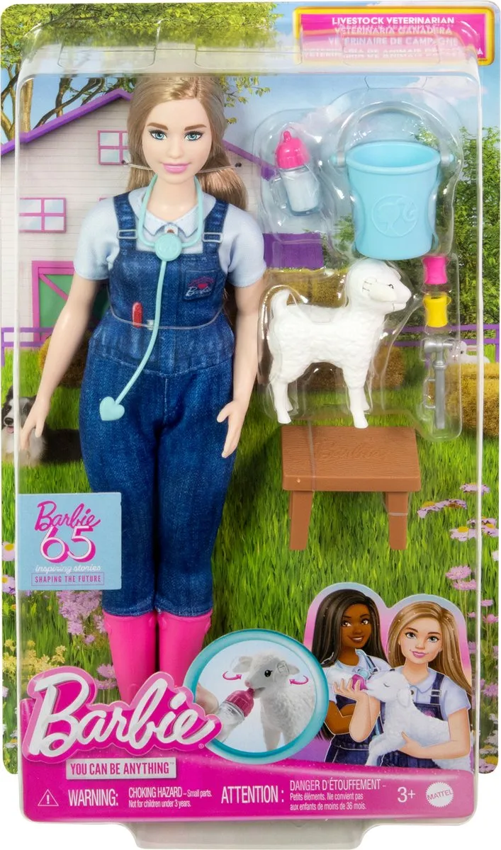 Barbie 65 Jaar Veearts Set 28cm - Multikleur - afbeelding 6 van 6