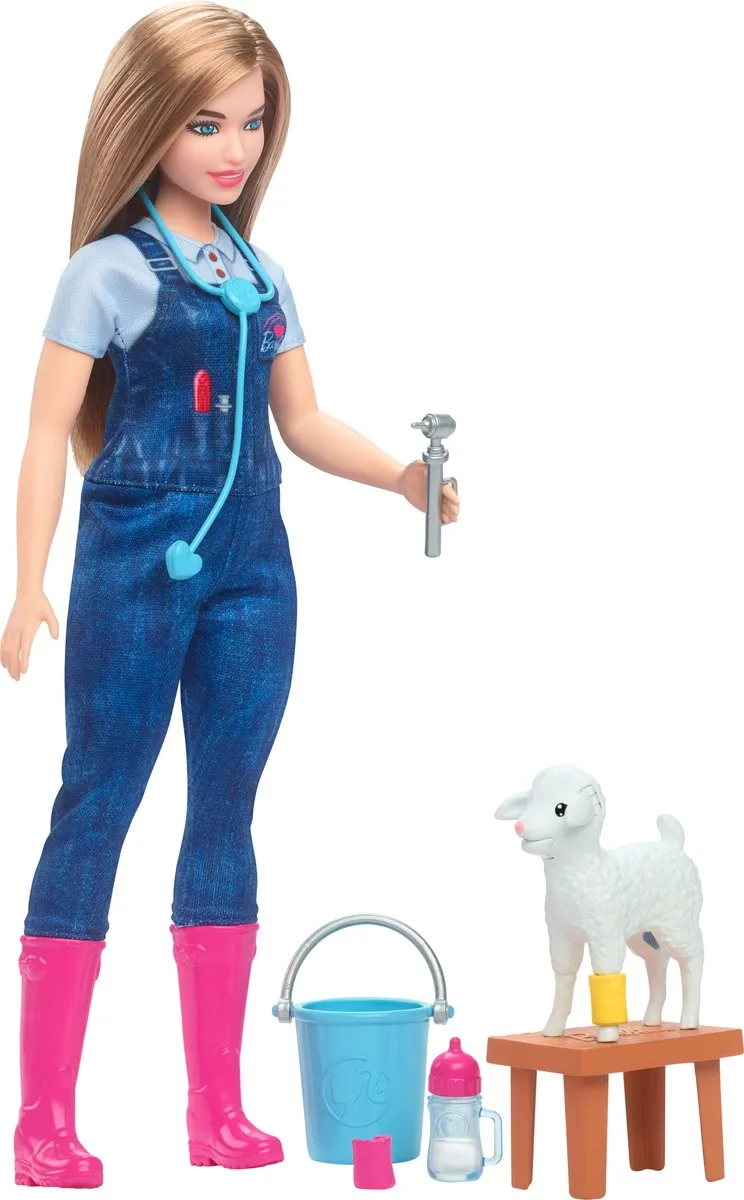 Barbie 65 Jaar Veearts Set 28cm