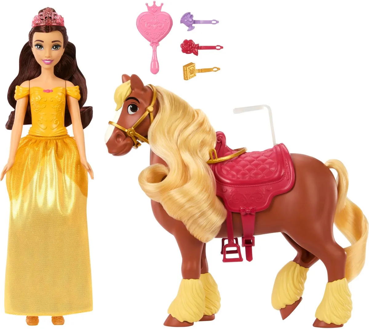 Disney Princess Belle & Philippe Poppenpaar - Meerkleurig