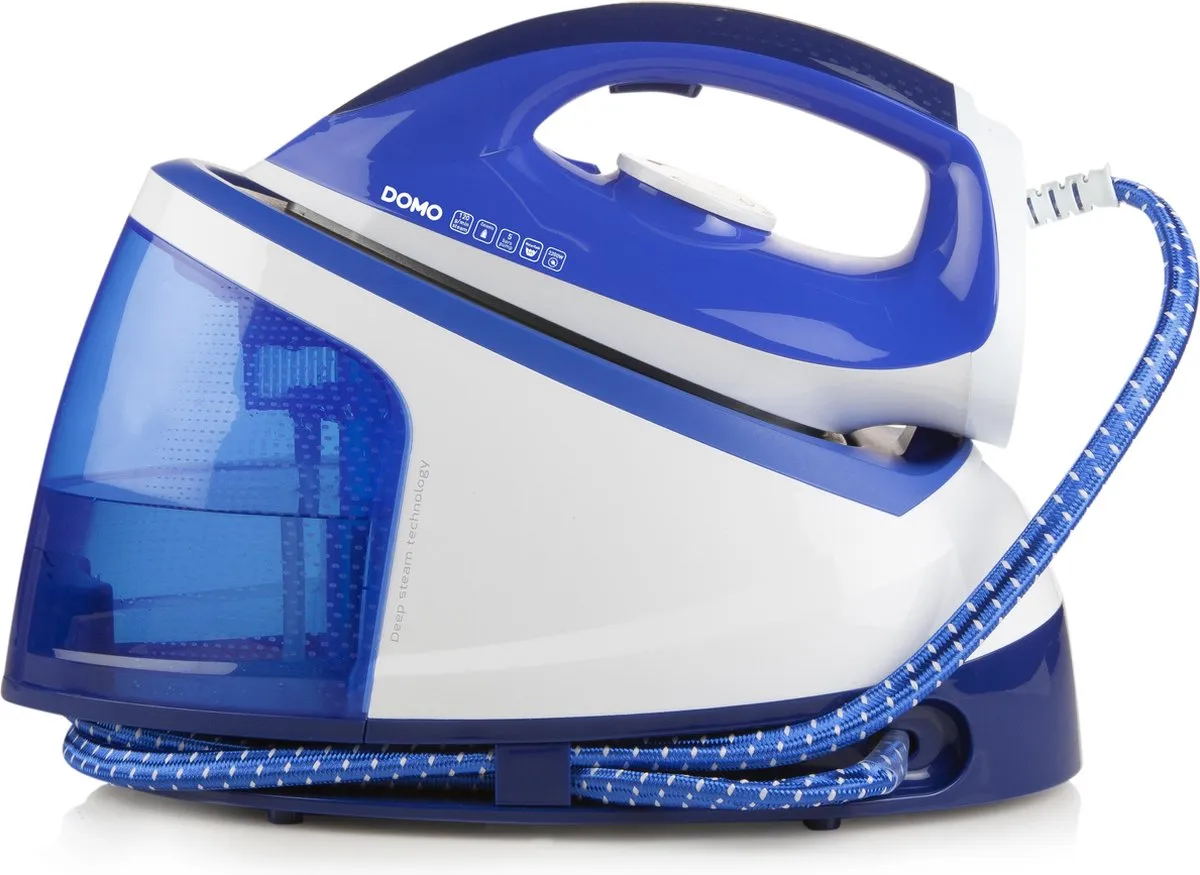 Domo DO1069S Stoomgenerator 2200W - 5 bar - Keramische zool - Wit/Blauw - afbeelding 6 van 6