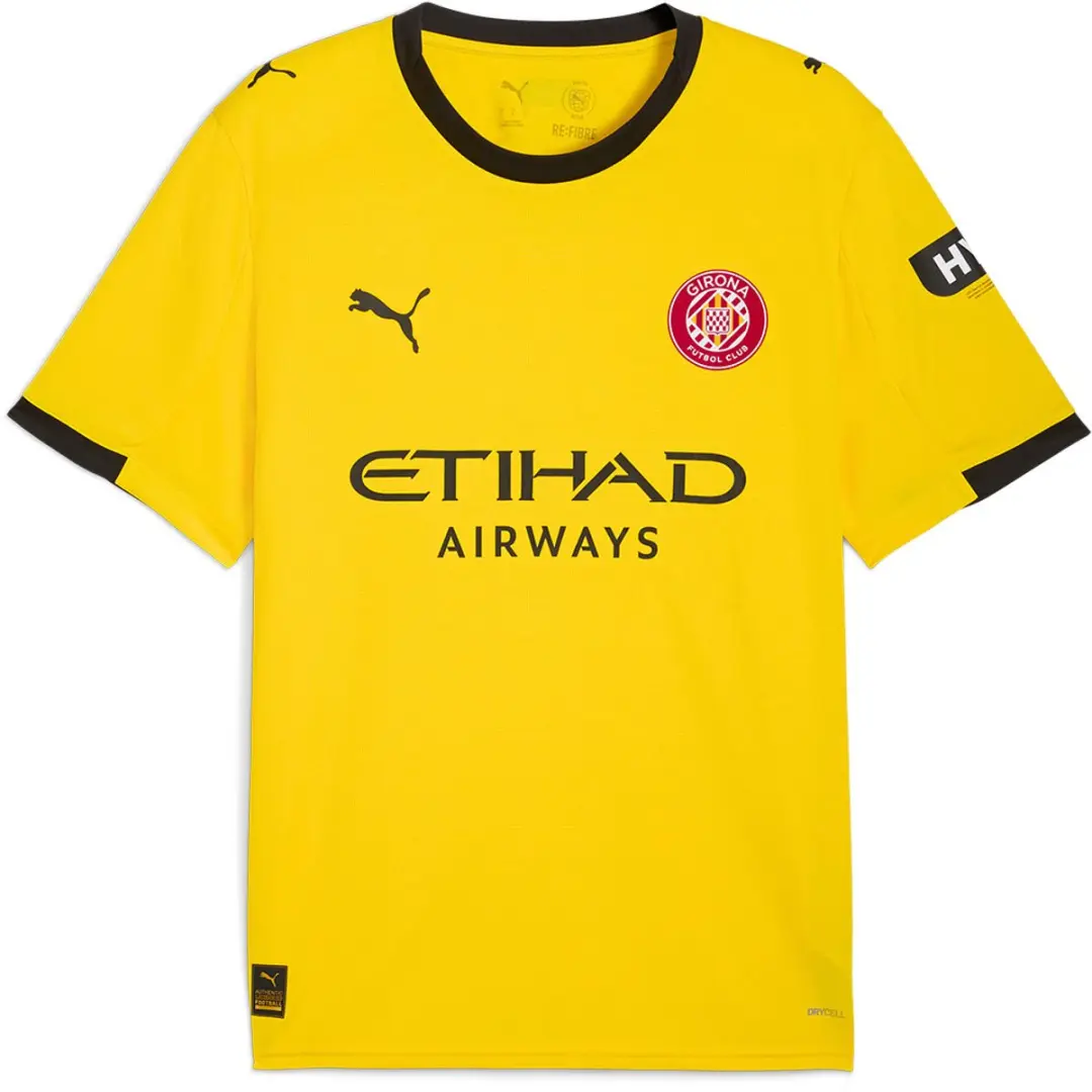 Puma Girona Fc 25/26 Replica Weg Korte Mouw T-shirt Junior Geel 9-10 Years Jonge