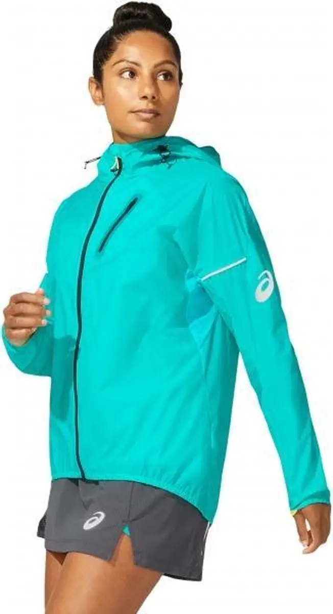 ASICS Fujitrail Jacket Dames - L - Groen