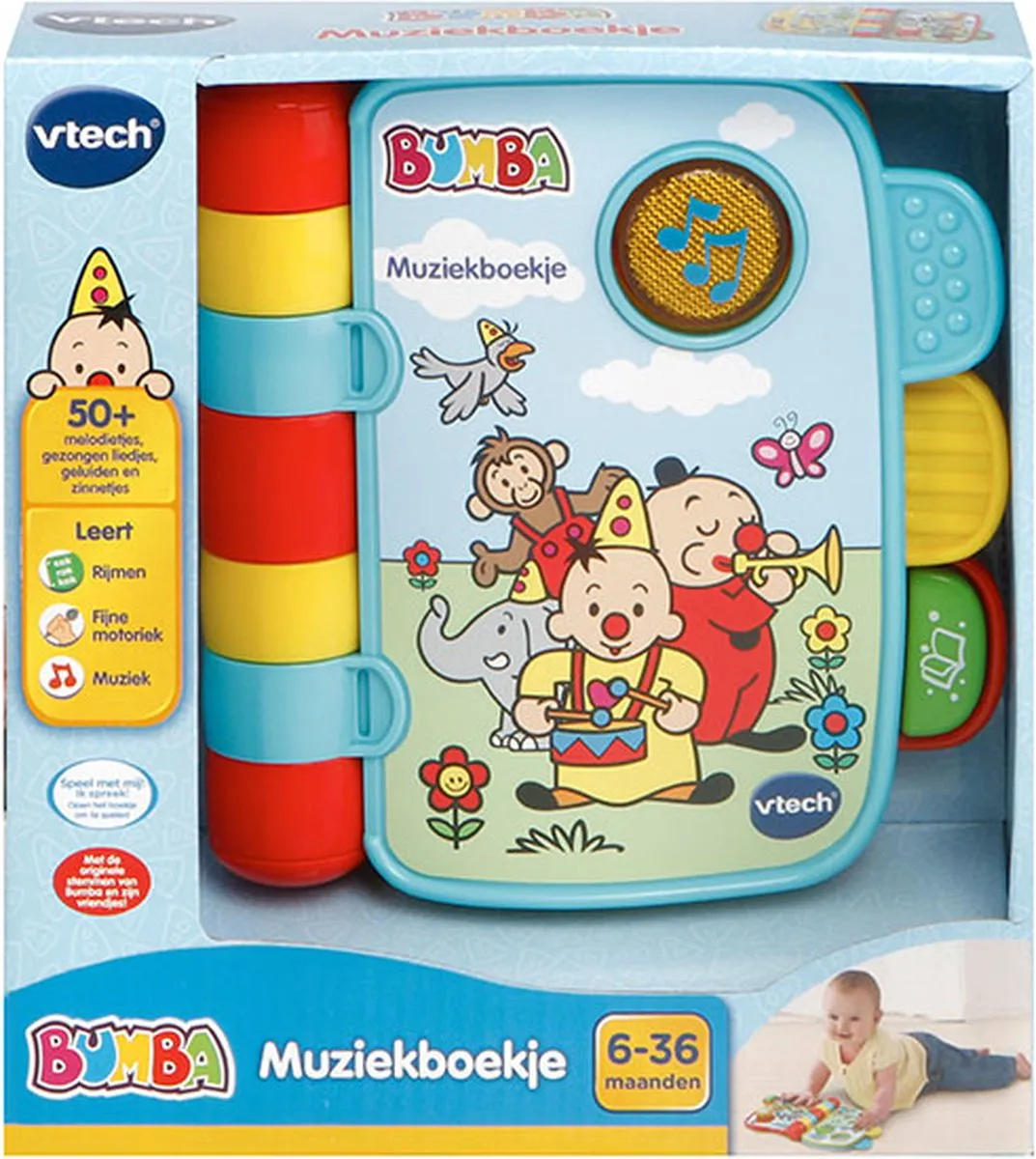 VTech Baby Bumba Muziekboekje 283986 - Educatief Speelgoed - Multikleuren