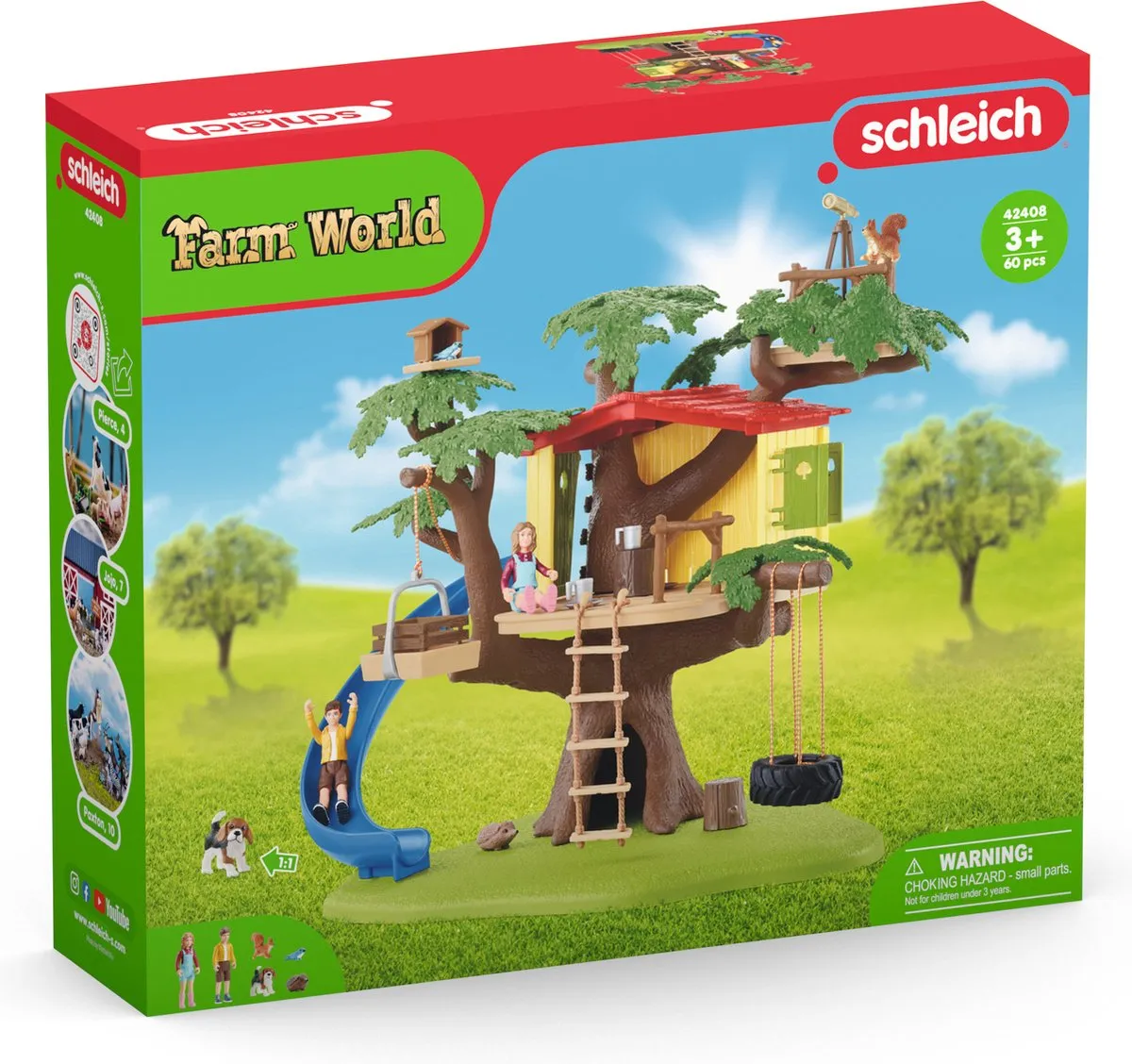 Schleich Farm World Avontuurlijke Boomhut Speelfigurenset 28-delig
