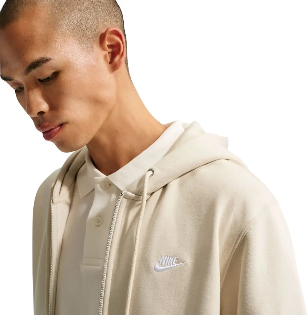 Nike Club BB FZ Hoodie Heren Beige - Maat 2XL