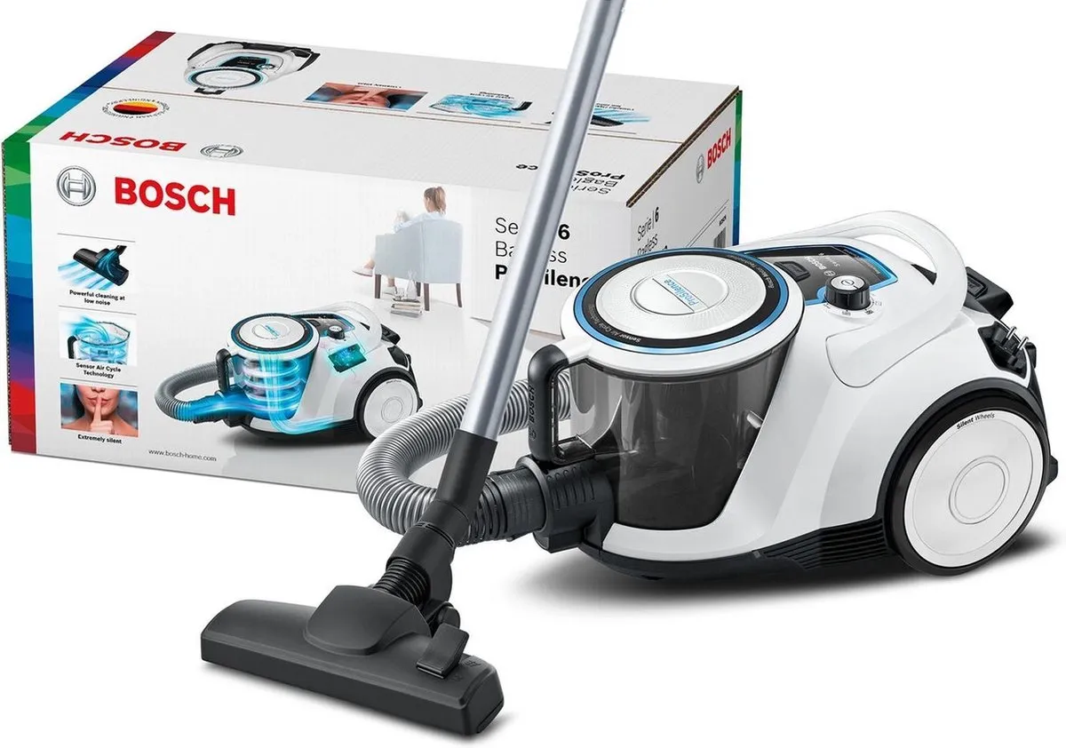 Bosch Serie 6 BGC41LSIL Stofzuiger - 600W - 2,4L - Zwart/Wit