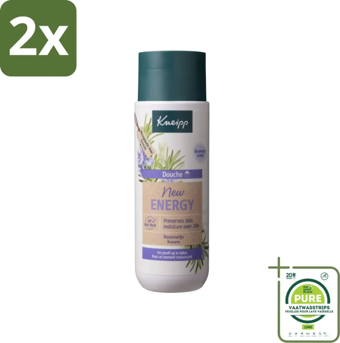 Kneipp Douche New Energy 200ml - 2 Stuks